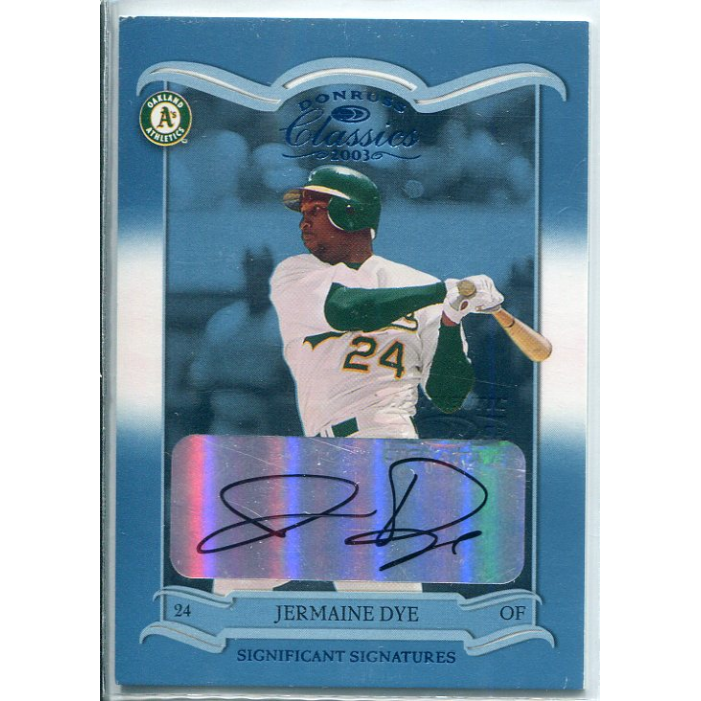 2003 Donruss Classics Significant Signatures #93 Jermaine Dye/100. rookie card picture