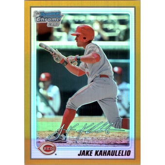 2010 Bowman Chrome Prospects Gold Refractors #BCP88 Jake Kahaulelio