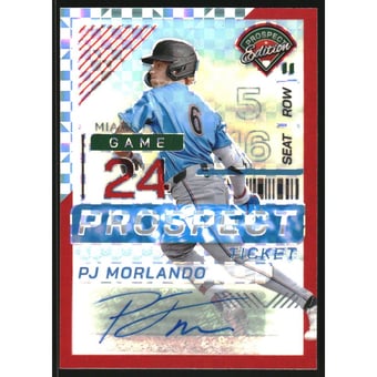 2024 Panini Prospect Edition Holo Prospect Ticket Signatures Red Power #90 PJ Morlando