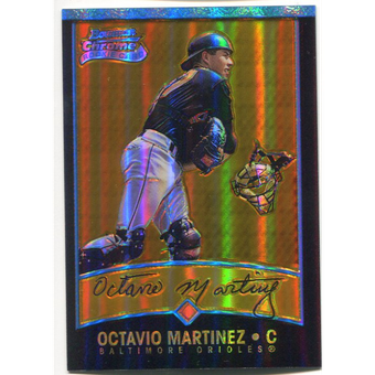2001 Bowman Chrome Gold Refractors #155 Octavio Martinez