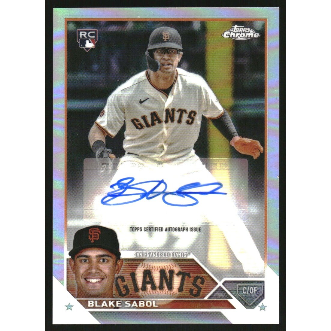 2023 Topps Chrome Update Autographs Refractors #ACBSA Blake Sabol. rookie card picture