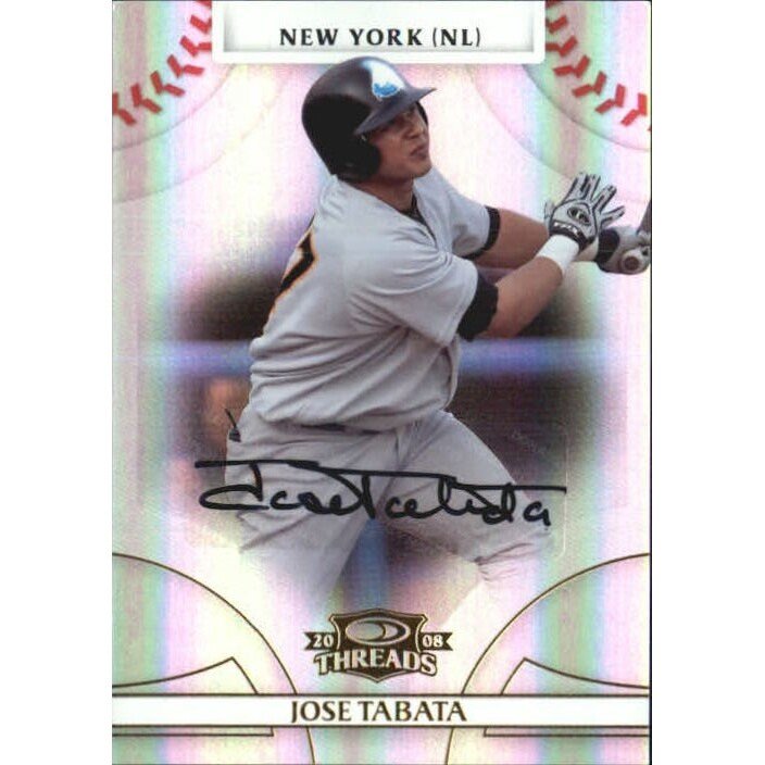 2008 Donruss Threads Signatures Gold #81 Jose Tabata/975. rookie card picture