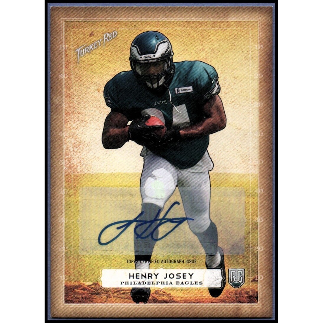 2014 Topps Turkey Red Autographs #40 Henry Josey. rookie card picture