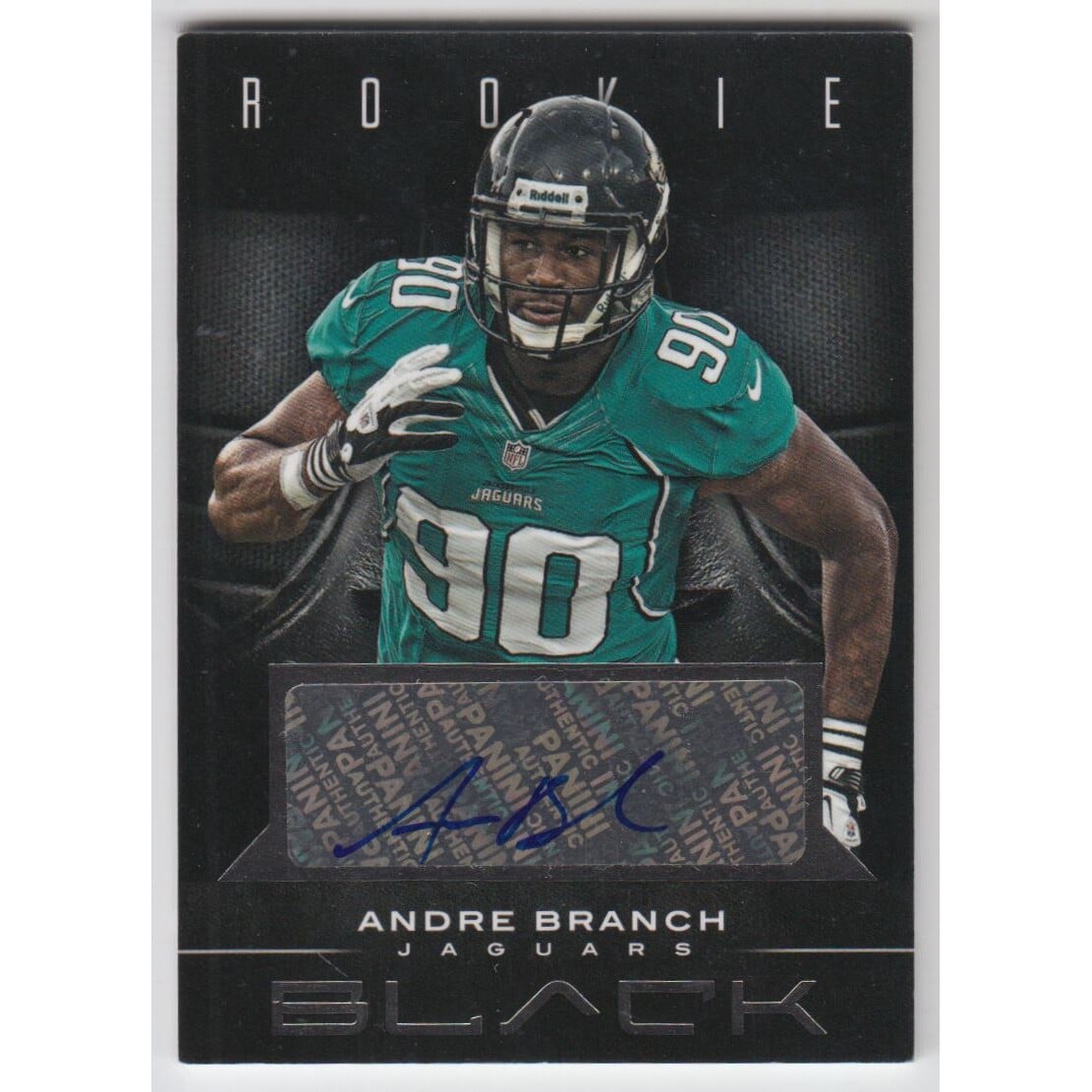 2012 Panini Black Rookie Signatures Black #103 Andre Branch/25. rookie card picture