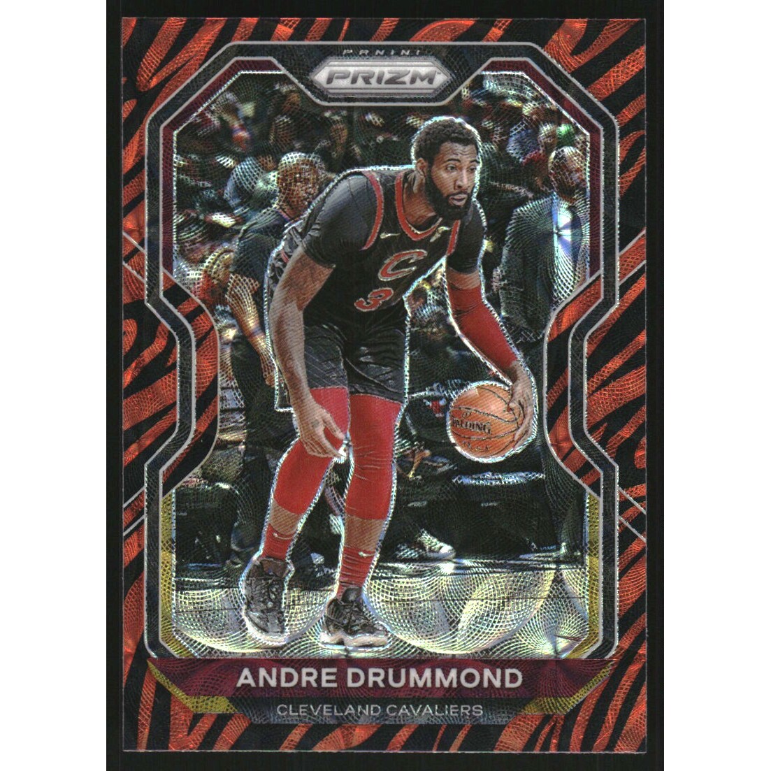 2020-21 Panini Prizm Prizms Choice Tiger Stripe #222 Andre Drummond 2020-21 Panini Prizm Prizms Choice Tiger Stripe #222 Andre Drummond