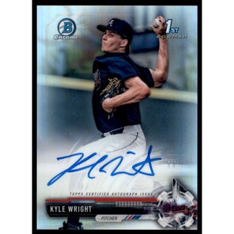 2017 Bowman Chrome Draft Autographs Refractors #CDAKW Kyle Wright
