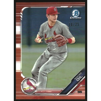 2019 Bowman Chrome Draft Orange Refractors #BDC38 Mateo Gil