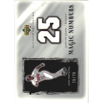 2001 Ultimate Collection Magic Numbers Game Jersey Silver #MNAJ Andruw Jones