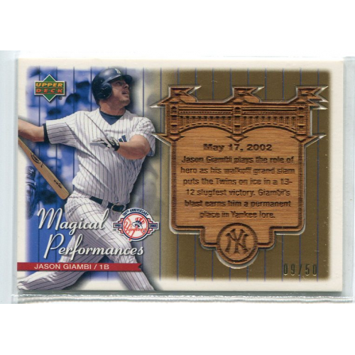 2004 Upper Deck Magical Performances Gold #14 Jason Giambi Grand Slam. rookie card picture