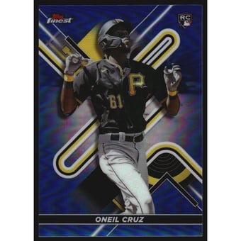 2022 Finest Blue Refractors #16 Oneil Cruz