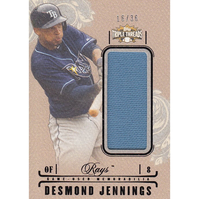 2014 Topps Triple Threads Unity Relics #UJRDJ1 Desmond Jennings. rookie card picture