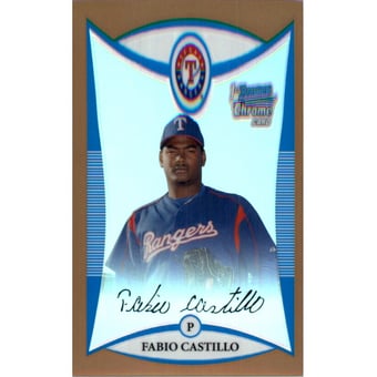 2008 Bowman Chrome Prospects Gold Refractors #BCP222 Fabio Castillo