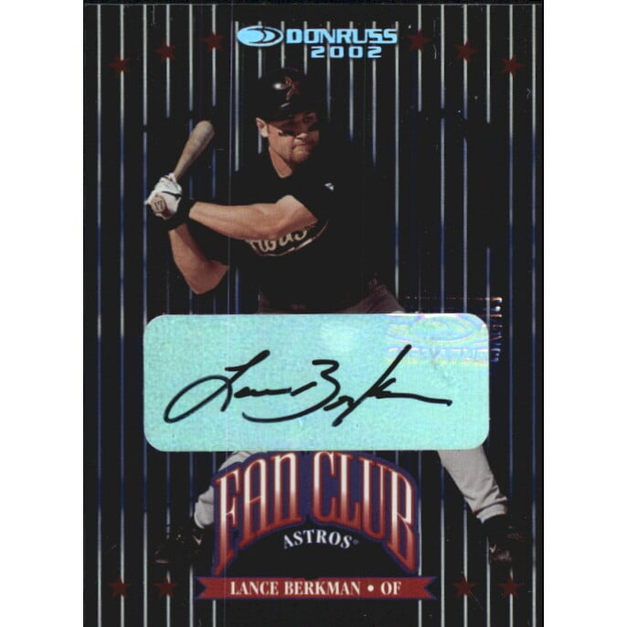 2002 Donruss Autographs #210 Lance Berkman FC/175. rookie card picture