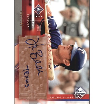 2003 SP Authentic Chirography Young Stars Bronze #HB Hank Blalock