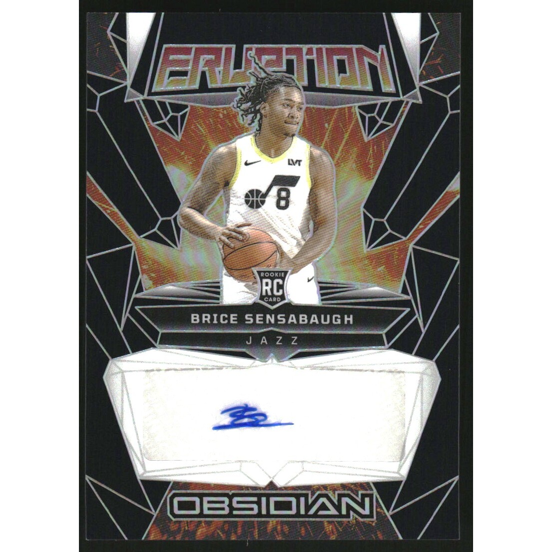 2023-24 Panini Obsidian Rookie Eruption Autographs #23 Brice Sensabaugh/99 2023-24 Panini Obsidian Rookie Eruption Autographs #23 Brice Sensabaugh/99