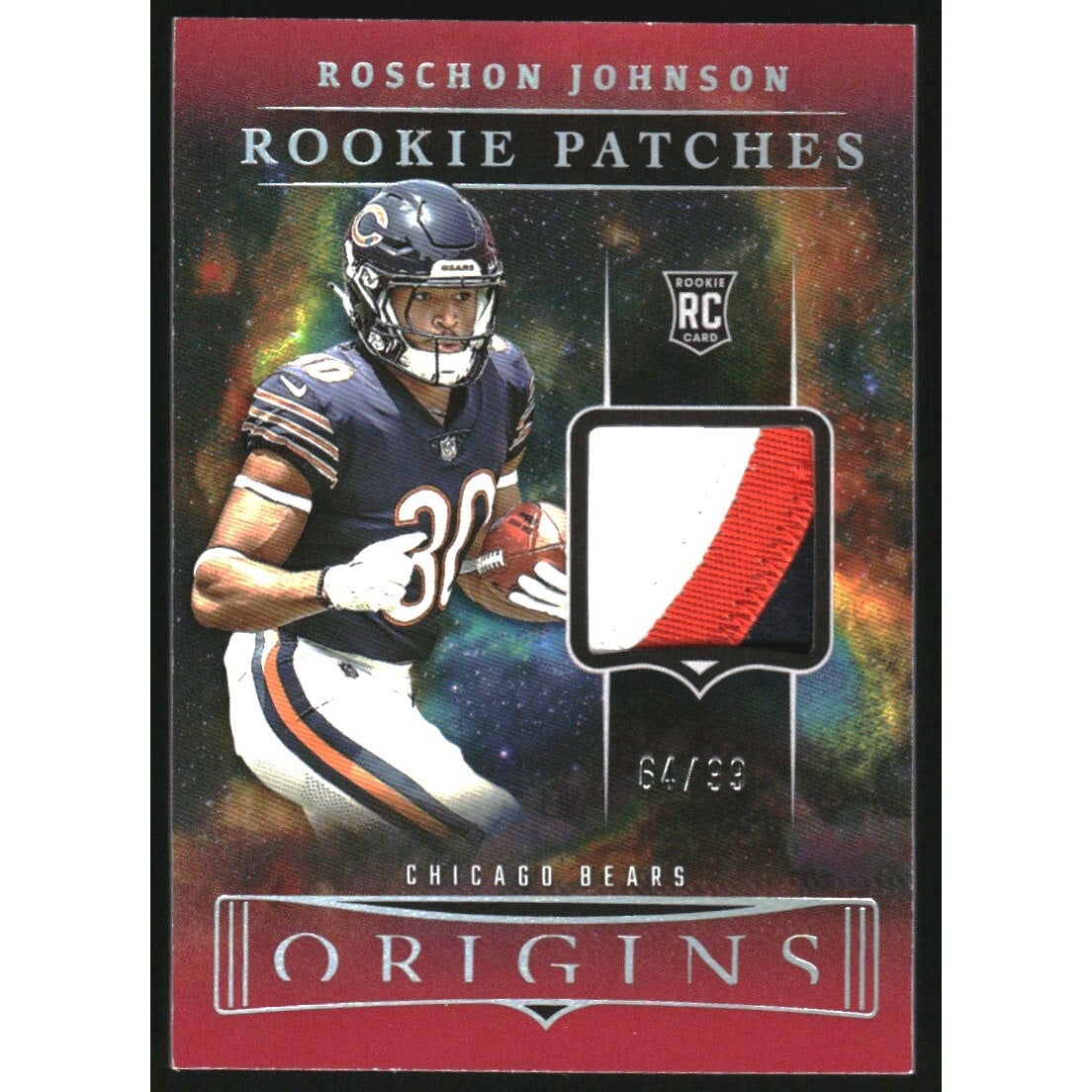 2023 Panini Origins Rookie Patches Red #134 Roschon Johnson. rookie card picture
