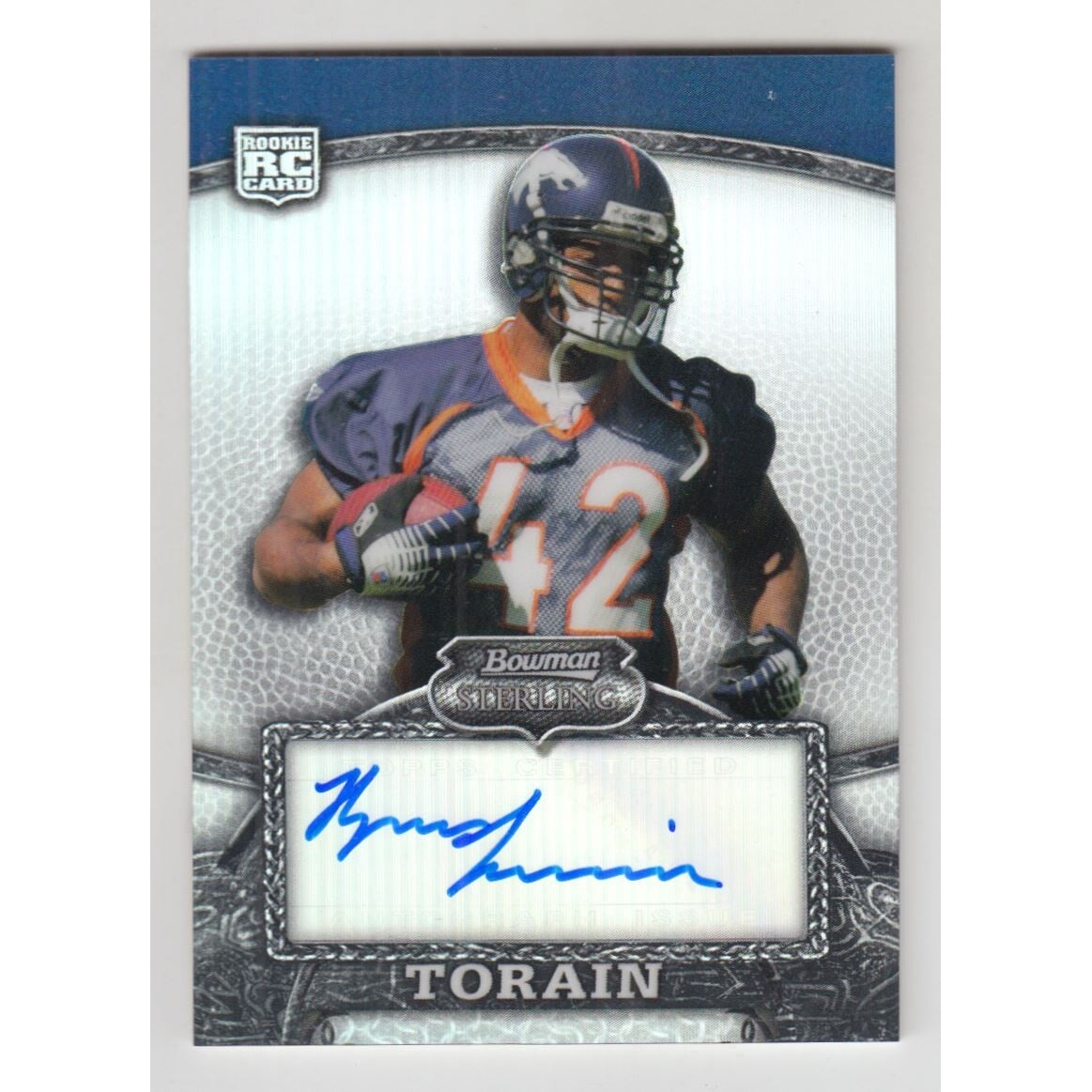 2008 Bowman Sterling Refractors #125 Ryan Torain AU. rookie card picture