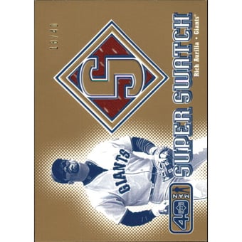 2002 Upper Deck 40-Man Super Swatch Gold #SRA Rich Aurilia