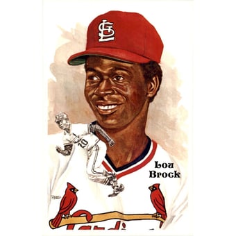 1980-02 Perez-Steele Hall of Fame Postcards #190 Lou Brock