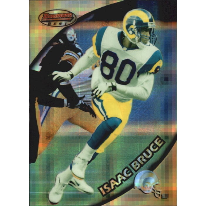 1997 Stadium Club Bowman's Best Previews Atomic Refractors #BBP7 Isaac Bruce. rookie card picture