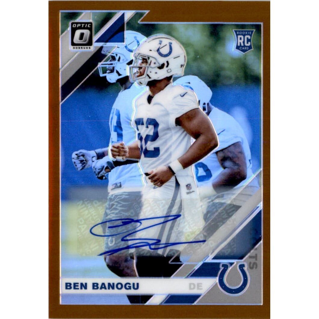 2019 Donruss Optic Rookies Autographs Bronze #124 Ben Banogu. rookie card picture