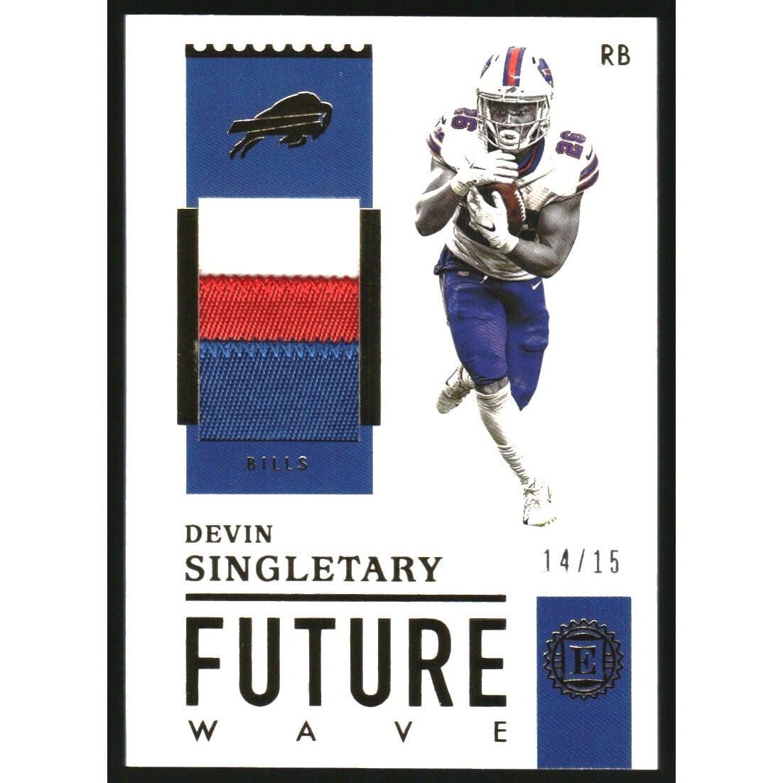 2020 Panini Encased Future Wave Materials Gold #14 Devin Singletary. rookie card picture