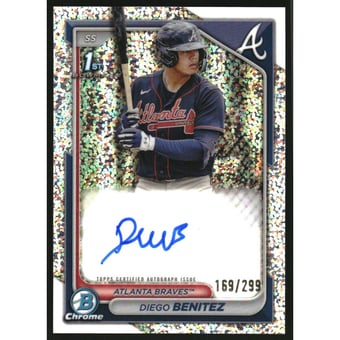 2024 Bowman Chrome Prospect Autographs Speckle Refractors #CPADB Diego Benitez