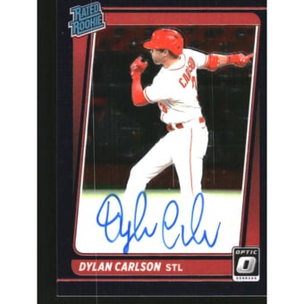 2021 Donruss Optic Rated Rookies Signatures Purple Stars #19 Dylan Carlson