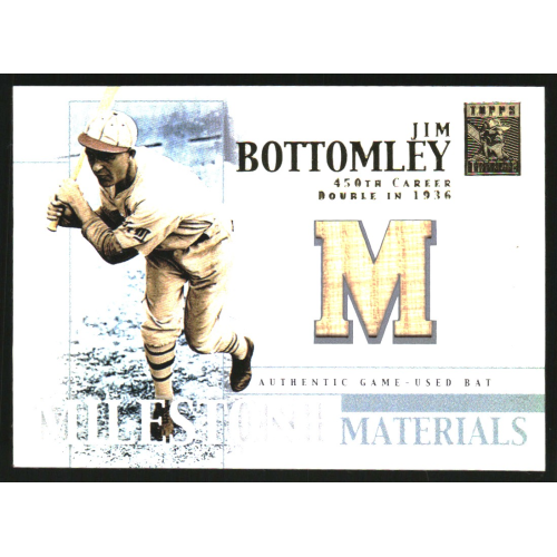 2002 Topps Tribute Milestone Materials #JBO Jim Bottomley Bat. rookie card picture