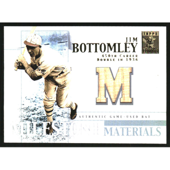 2002 Topps Tribute Milestone Materials #JBO Jim Bottomley Bat