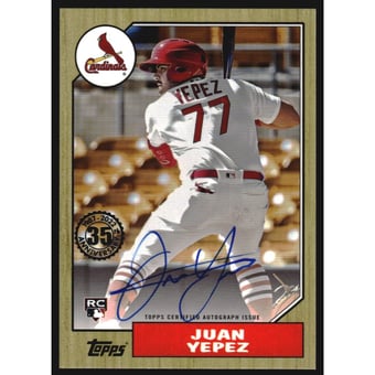 2022 Topps '87 Topps Autographs #87BAJY Juan Yepez S2