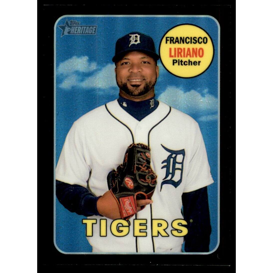 2018 Topps Heritage Chrome Black Refractors #THC583 Francisco Liriano. rookie card picture