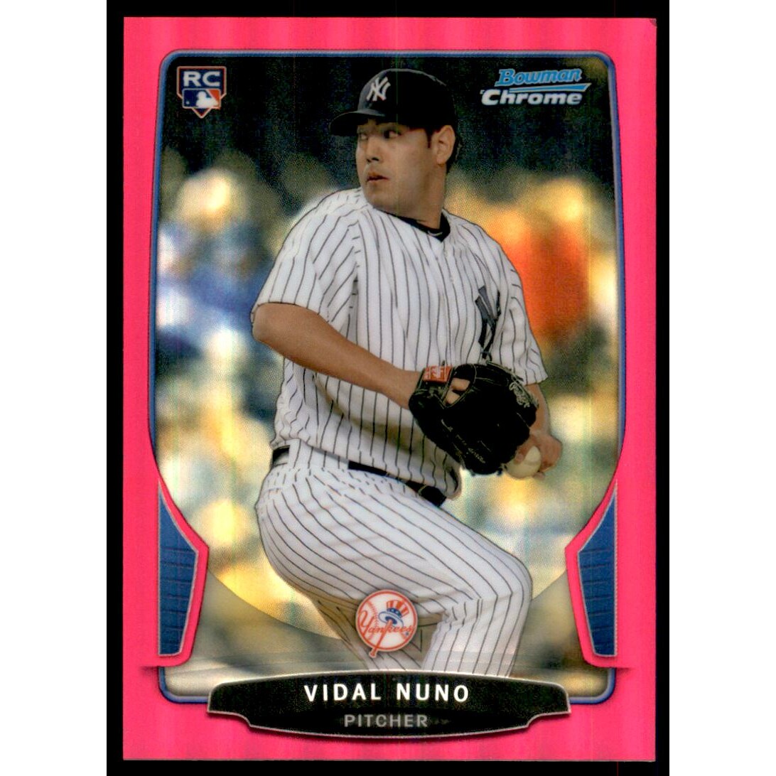 2013 Bowman Chrome Magenta Refractors #166 Vidal Nuno. rookie card picture