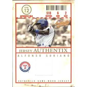 2005 Fleer Authentix Jersey Club Box #AS Alfonso Soriano
