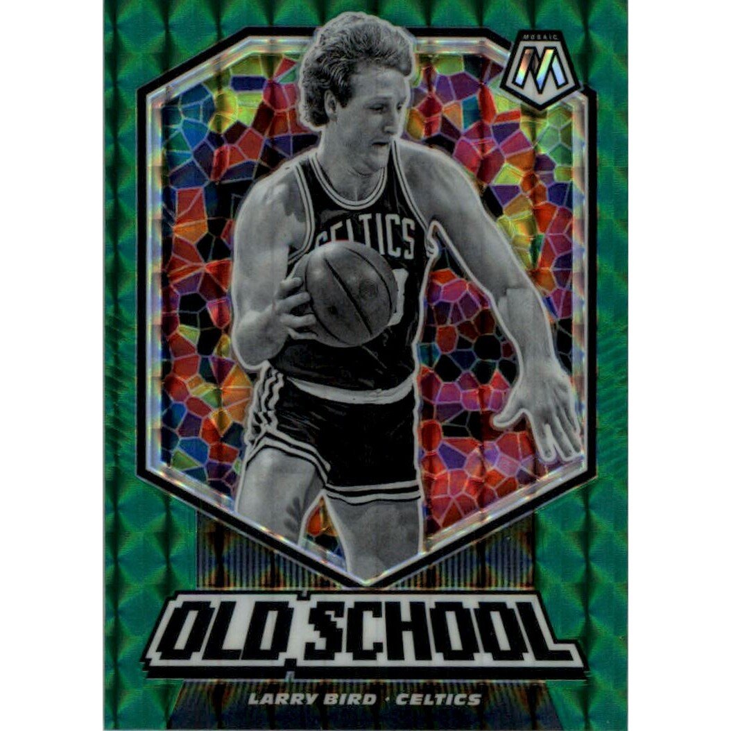 2019-20 Panini Mosaic Old School Mosaic Green #8 Larry Bird. rookie card picture