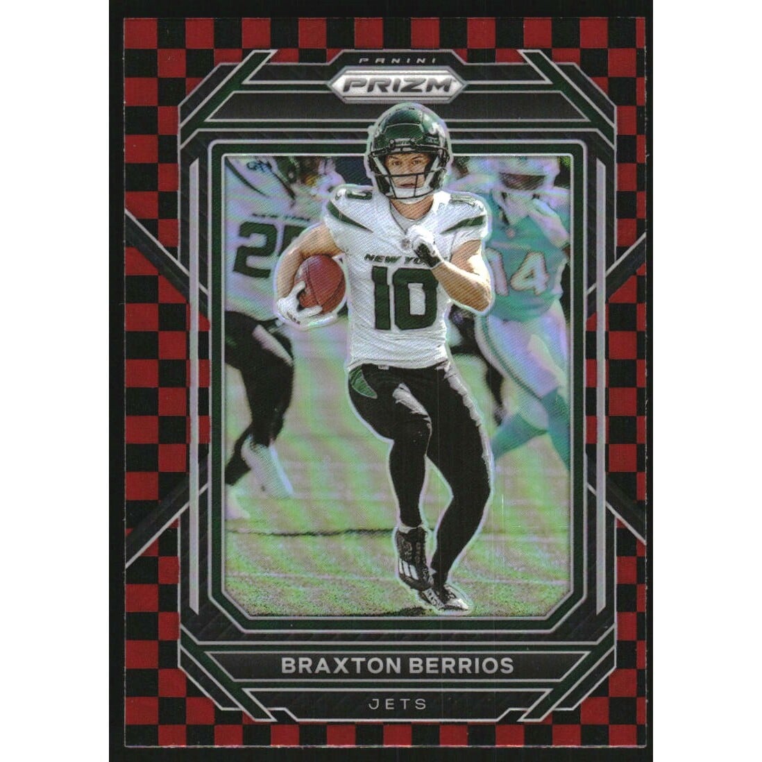 2022 Panini Prizm Prizms Black and Red Checker #227 Braxton Berrios. rookie card picture