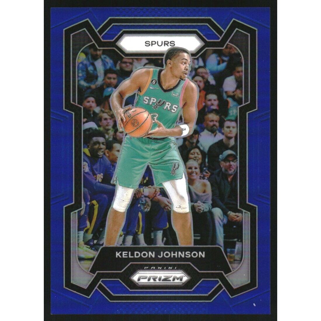 2023-24 Panini Prizm Prizms Blue #82 Keldon Johnson