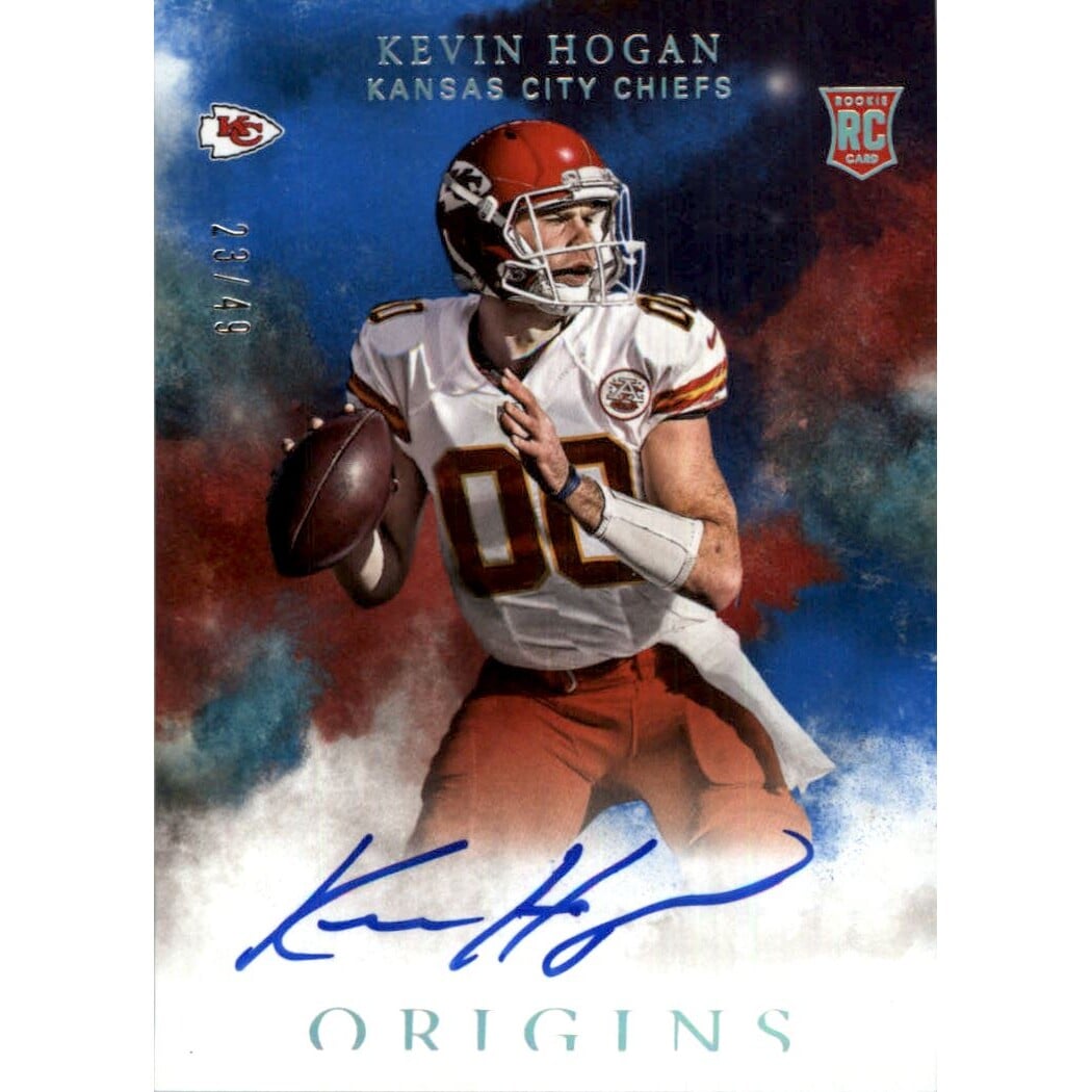 2016 Panini Origins Blue #139 Kevin Hogan/49 AU. rookie card picture