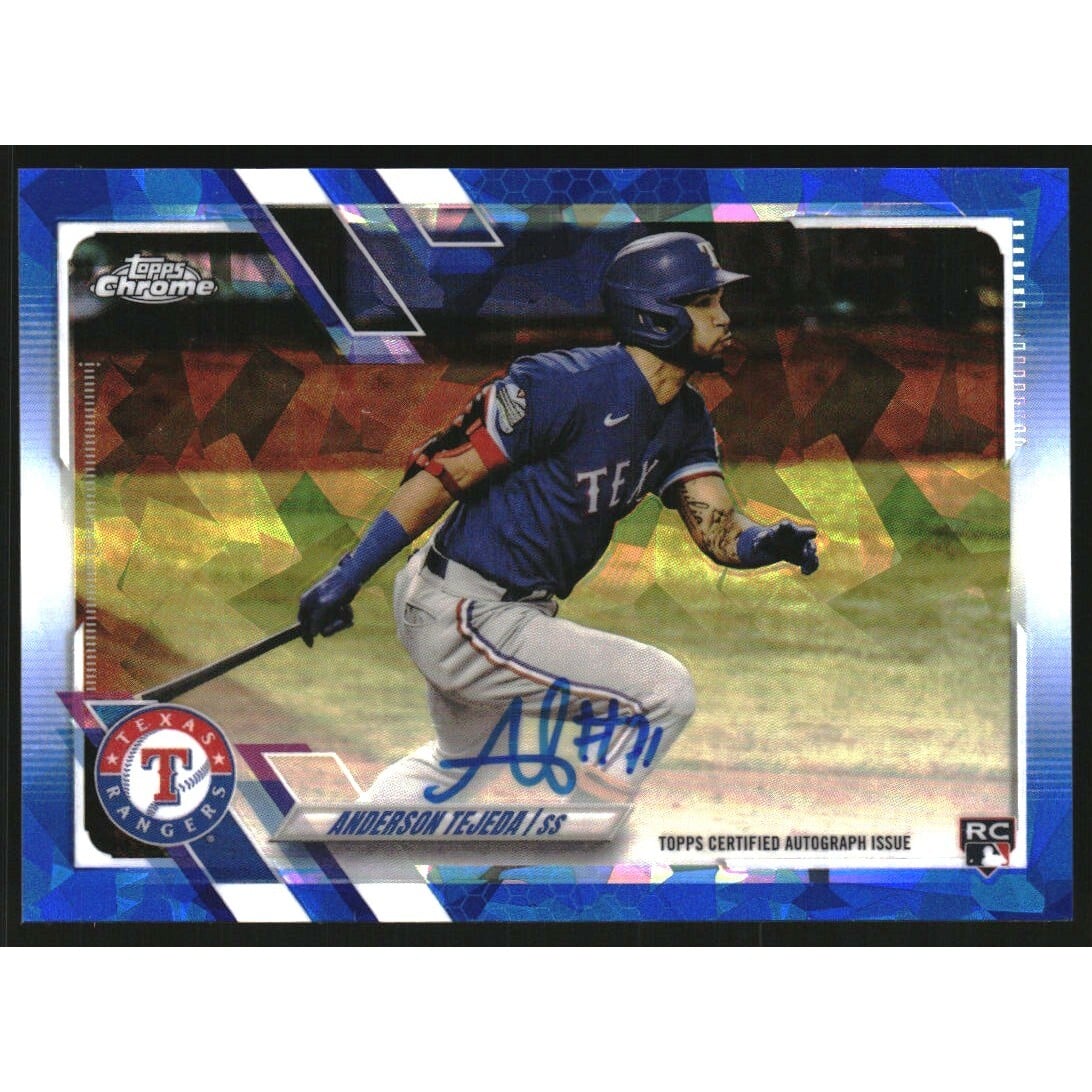 2021 Topps Chrome Sapphire Rookie Autographs #RAAT Anderson Tejeda. rookie card picture