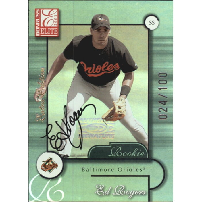 2001 Donruss Elite Extra Edition Autographs #241 Ed Rogers. rookie card picture