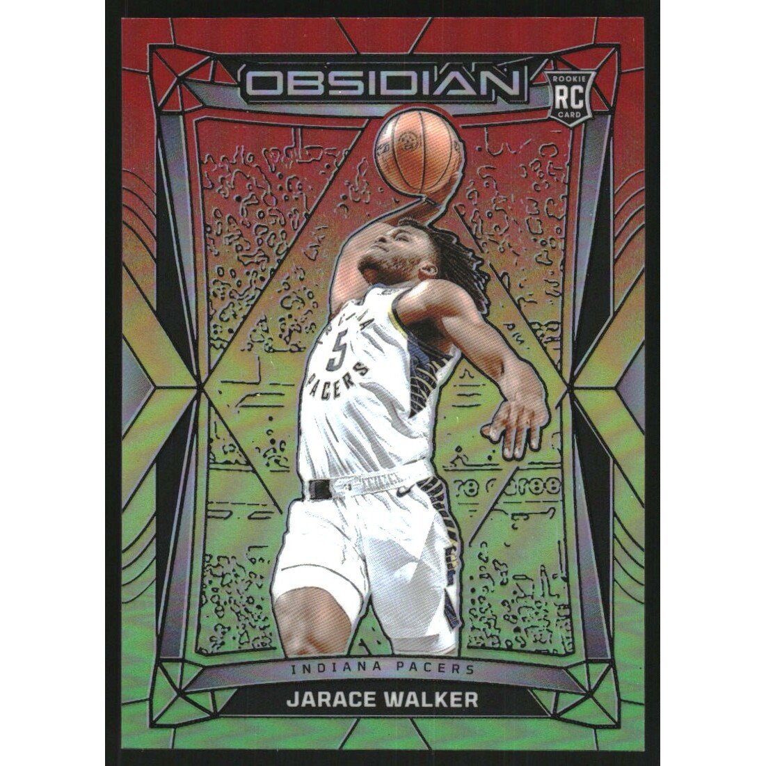 2023-24 Panini Obsidian Electric Etch Reggae Flood #187 Jarace Walker. rookie card picture