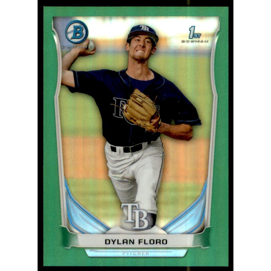 2014 Bowman Chrome Prospects Green Refractors #BCP16 Dylan Floro. rookie card picture