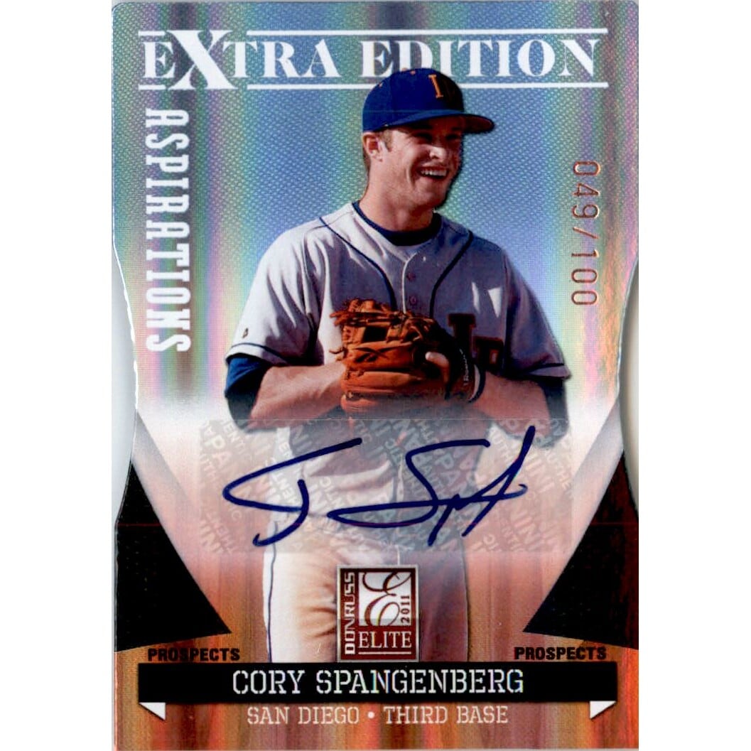 2011 Donruss Elite Extra Edition Prospects Signature Aspirations #P7 Cory Spangenberg. rookie card picture