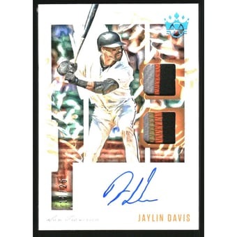 2020 Diamond Kings DK Material Signatures Holo Blue #16 Jaylin Davis