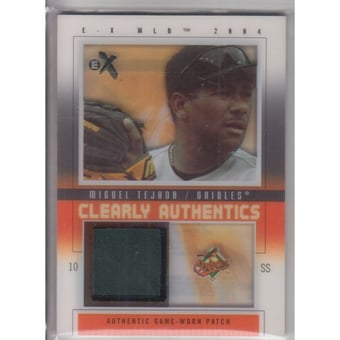 2004 E-X Clearly Authentics Black Patch #MT2 Miguel Tejada