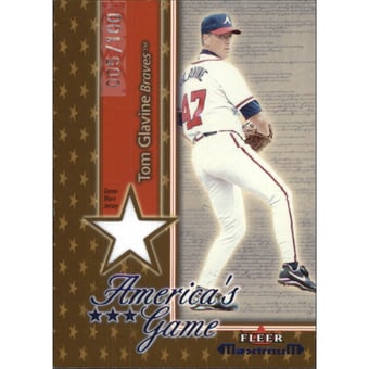 2002 Fleer Maximum Americas Game Jersey Gold #7 Tom Glavine