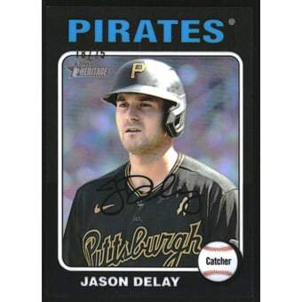 2024 Topps Heritage Chrome Black Refractors #233 Jason Delay HN