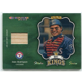 2003 Donruss Bat Kings Studio Series #4 Ivan Rodriguez 01 DK