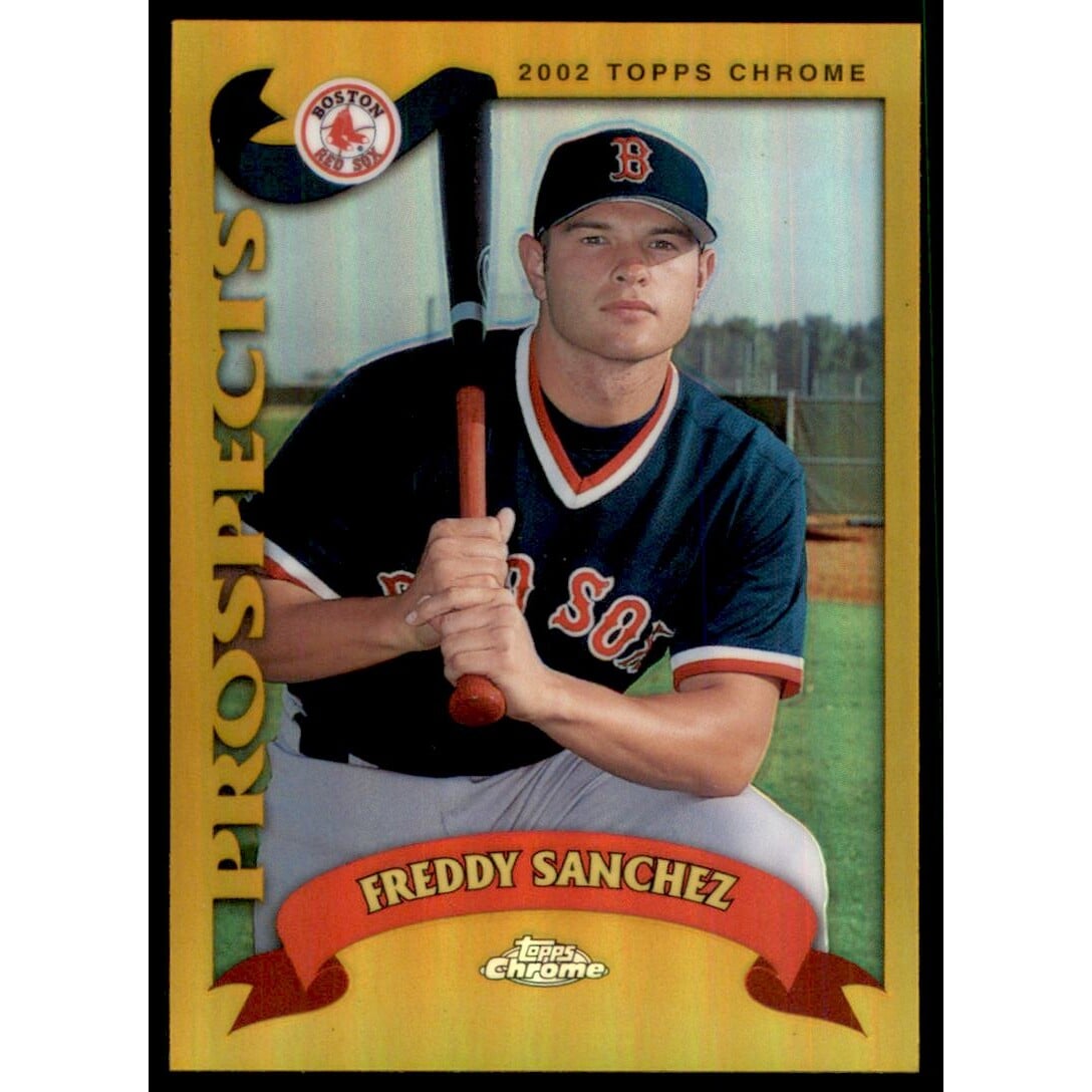 2002 Topps Chrome Gold Refractors #313 Freddy Sanchez PROS. rookie card picture