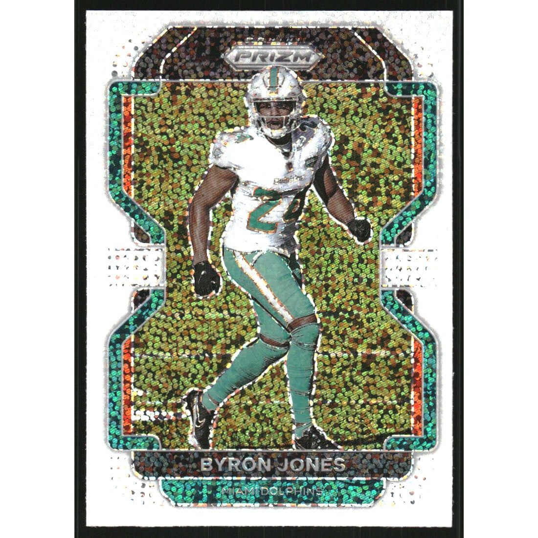 2021 Panini Prizm Prizms White Sparkle #110 Byron Jones. rookie card picture